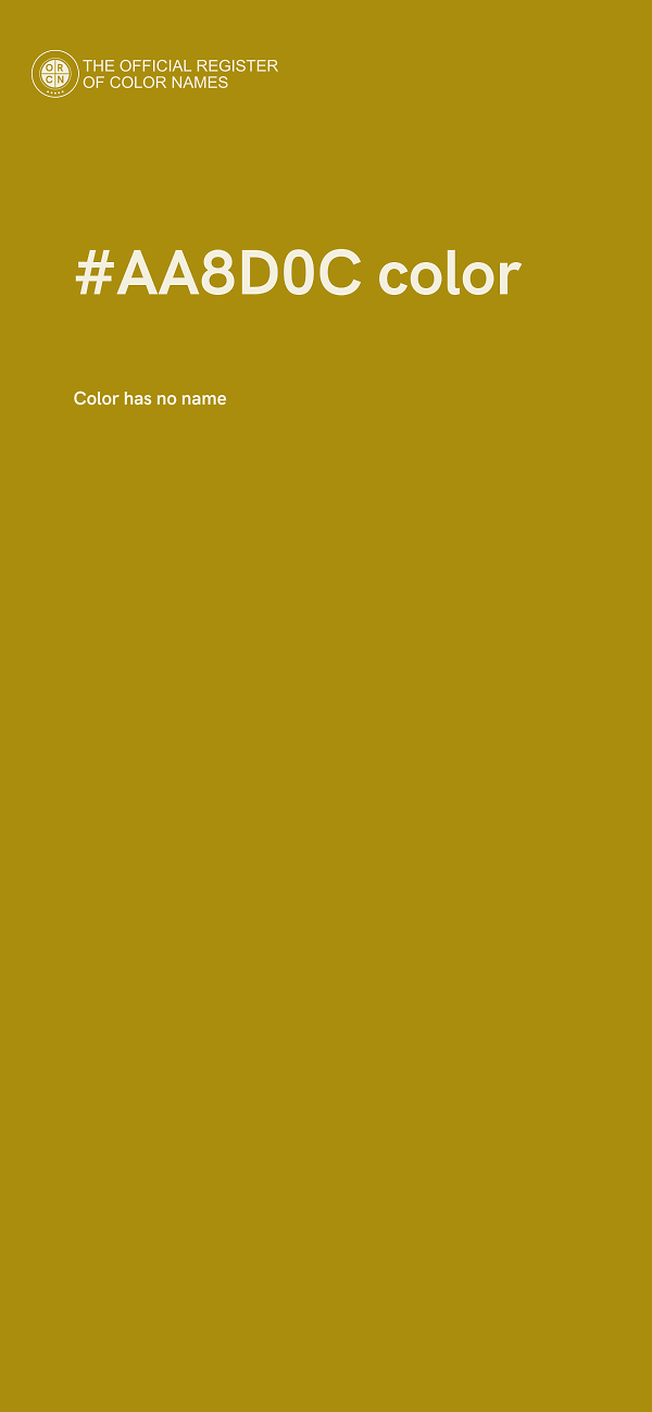 #AA8D0C color image