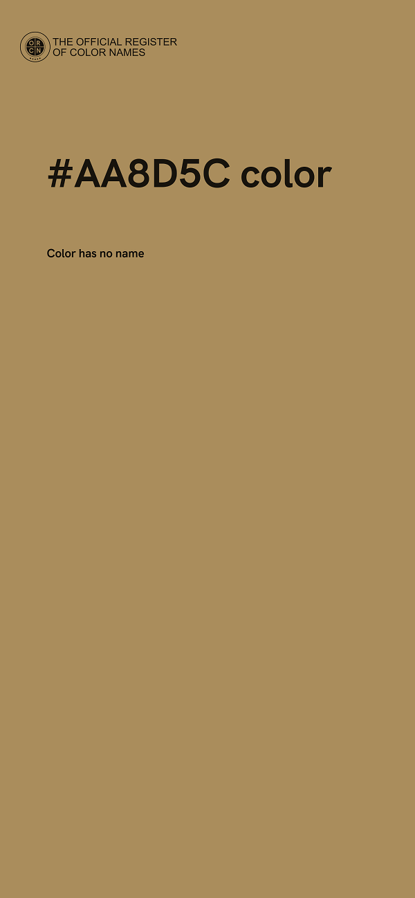 #AA8D5C color image