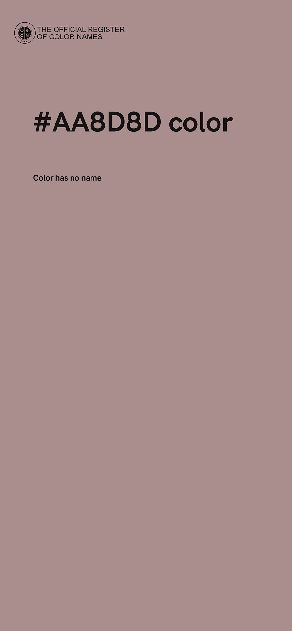 #AA8D8D color image