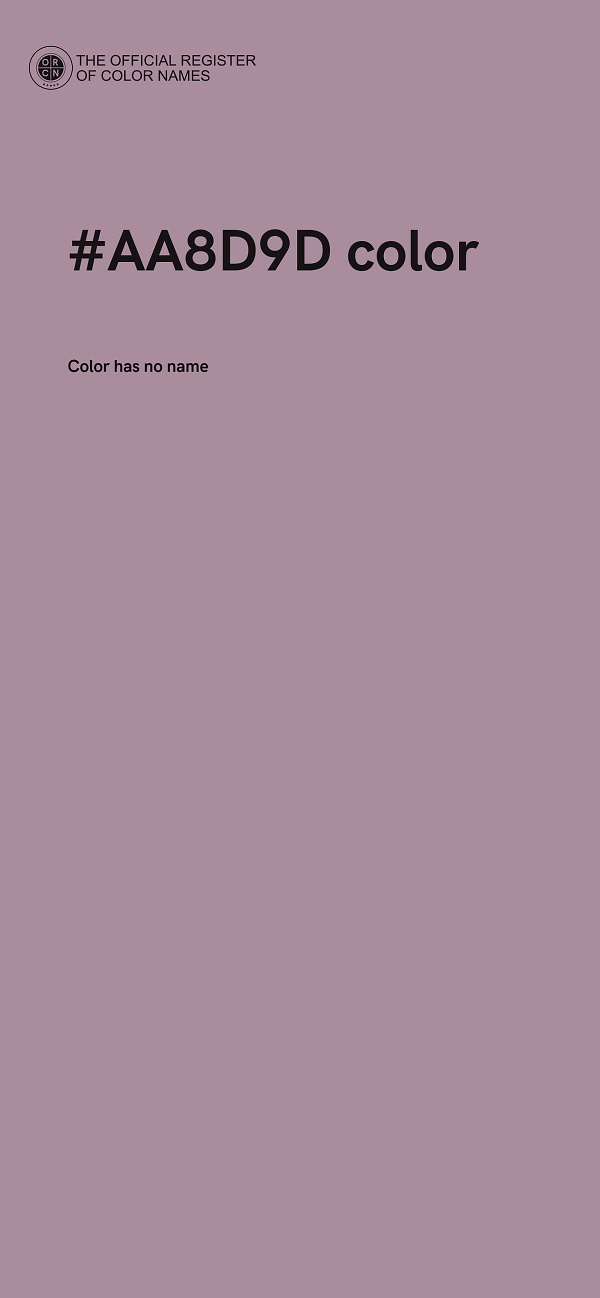 #AA8D9D color image