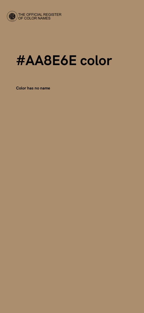#AA8E6E color image