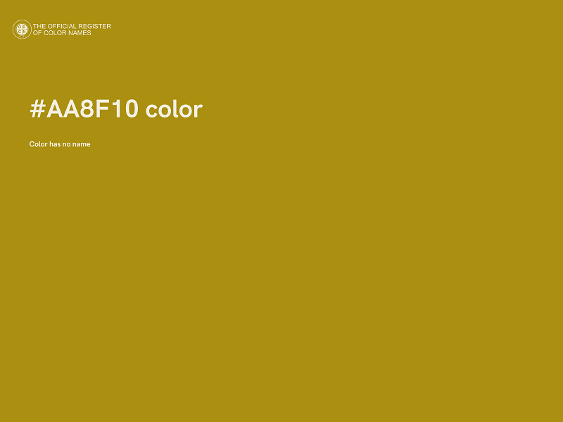 #AA8F10 color image