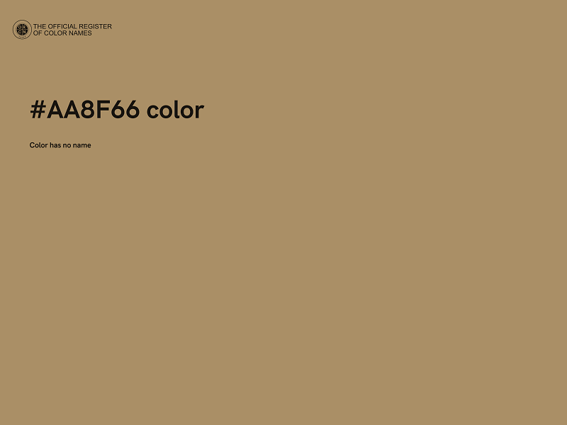 #AA8F66 color image