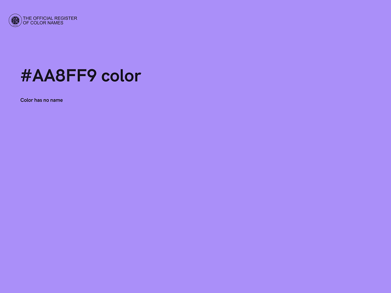 #AA8FF9 color image