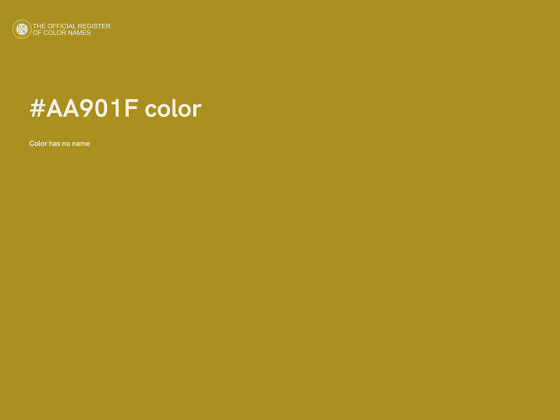 #AA901F color image