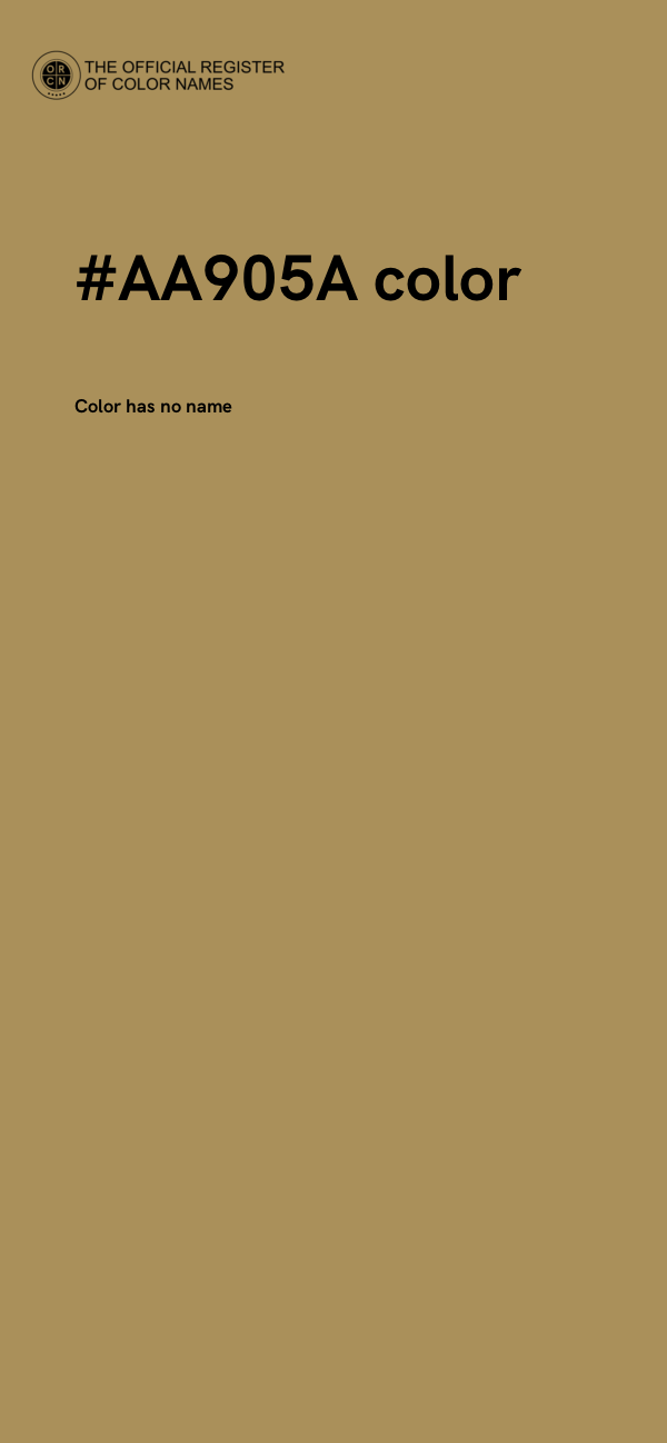 #AA905A color image