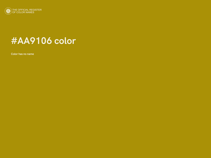 #AA9106 color image
