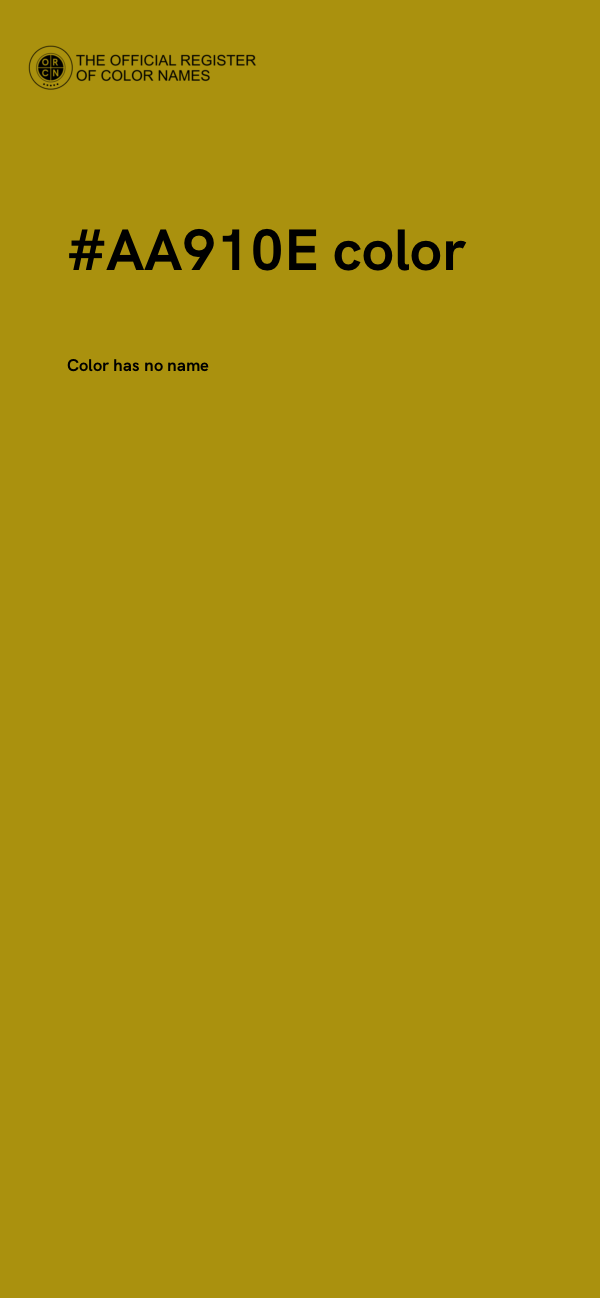 #AA910E color image