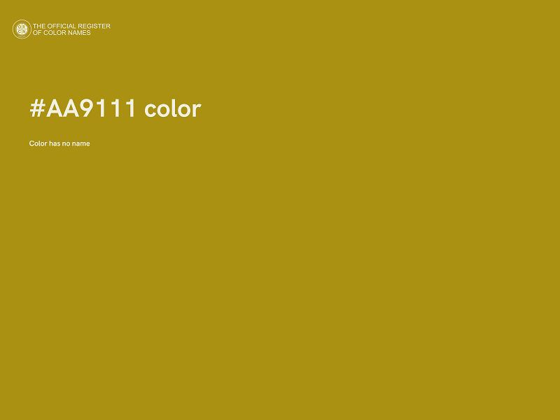 #AA9111 color image