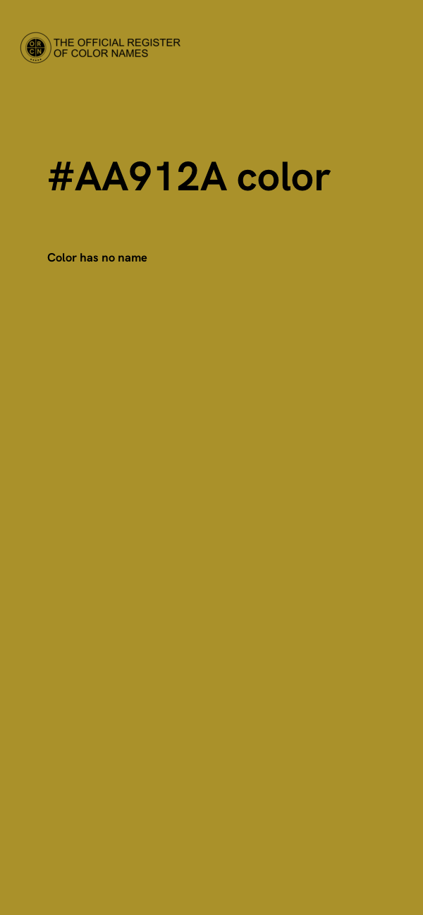 #AA912A color image