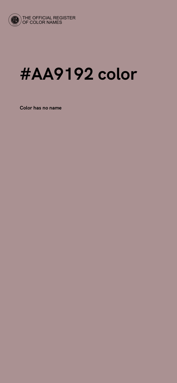 #AA9192 color image