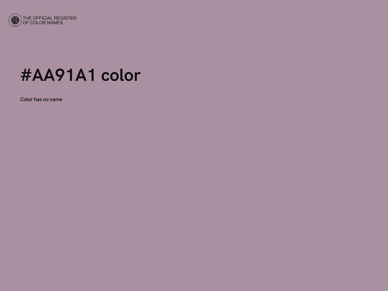 #AA91A1 color image