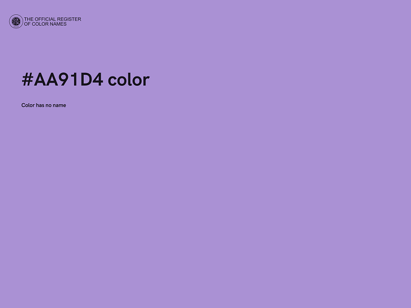 #AA91D4 color image