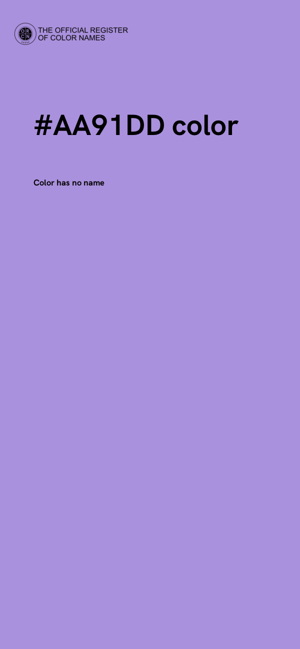 #AA91DD color image
