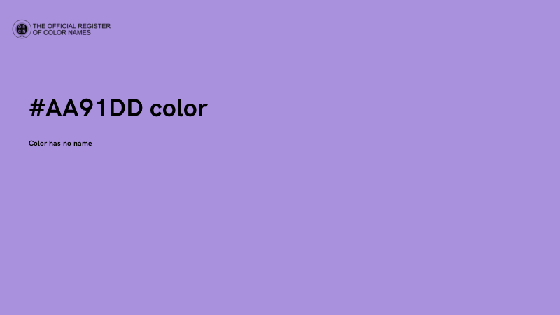 #AA91DD color image
