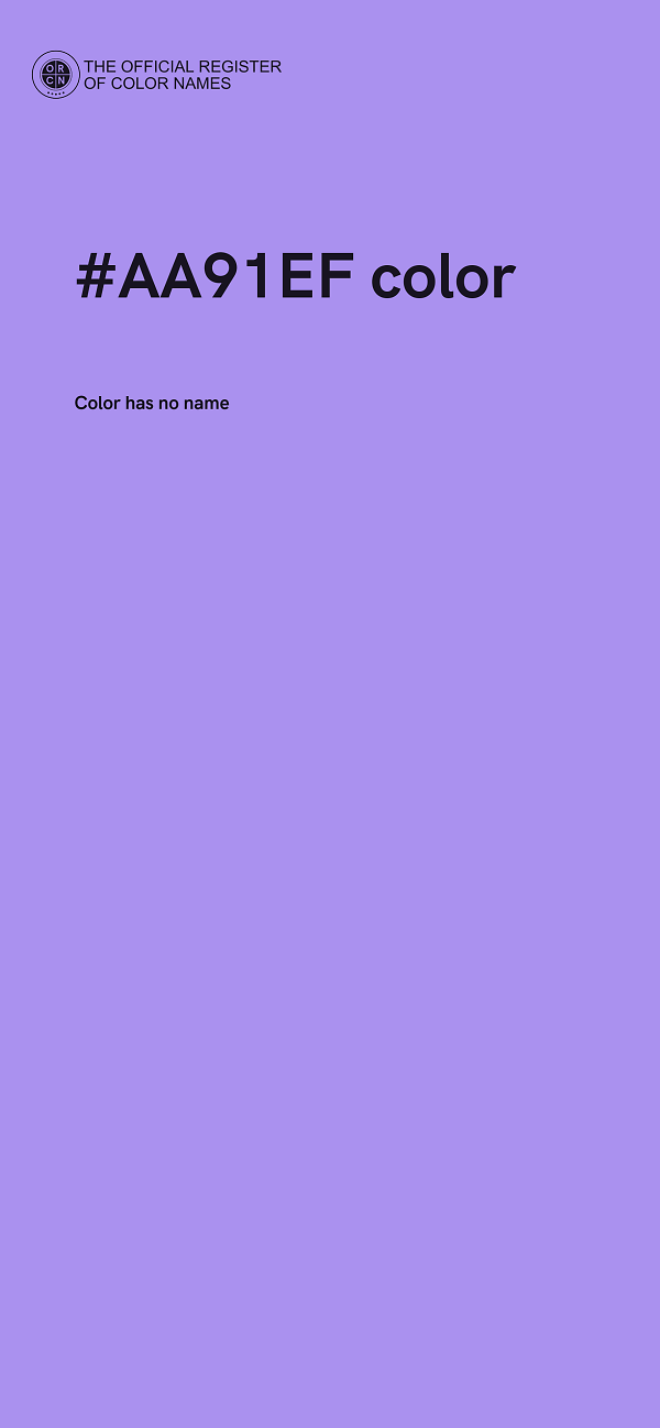 #AA91EF color image