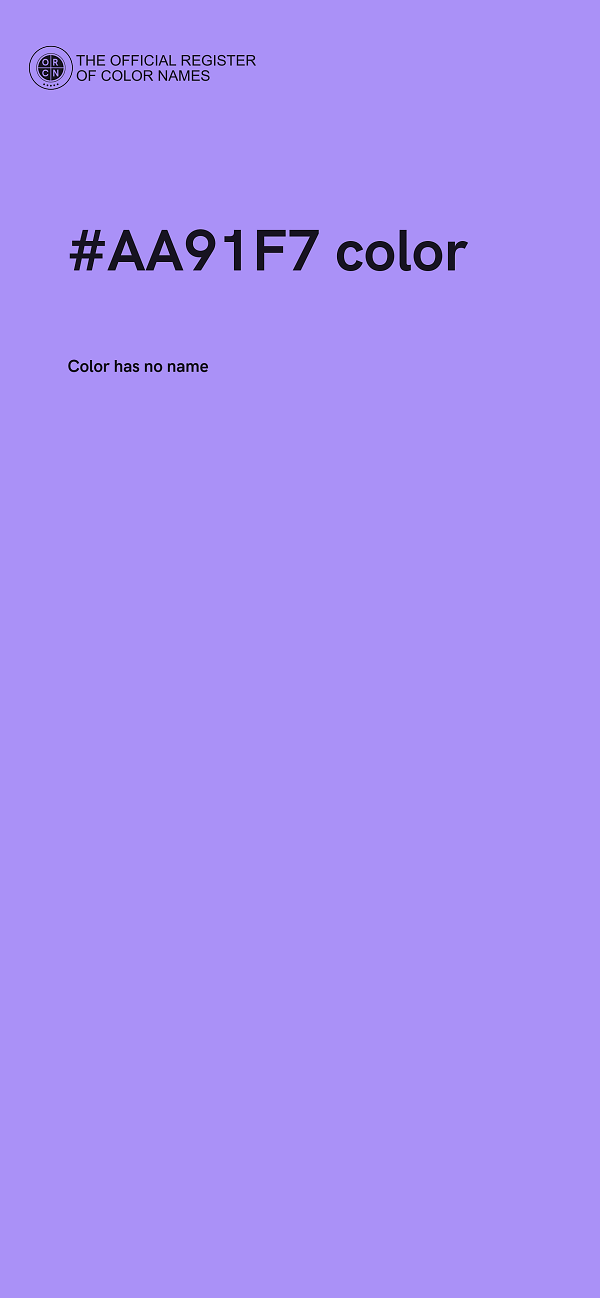 #AA91F7 color image