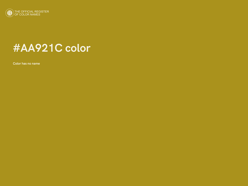 #AA921C color image