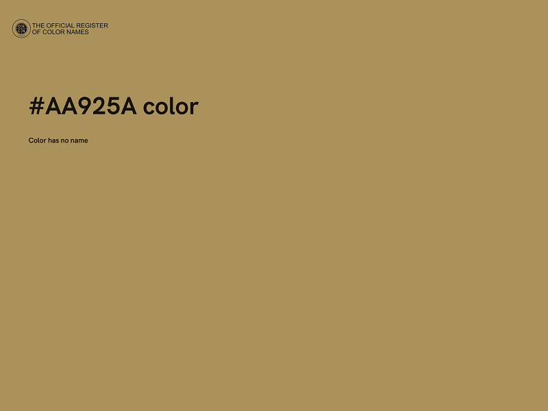 #AA925A color image