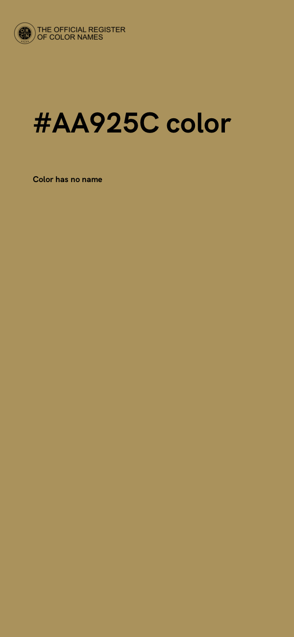 #AA925C color image