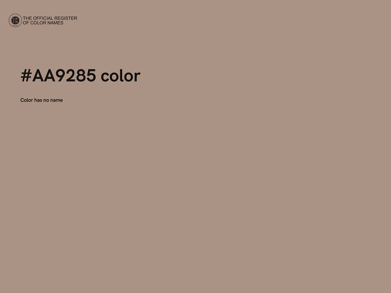 #AA9285 color image