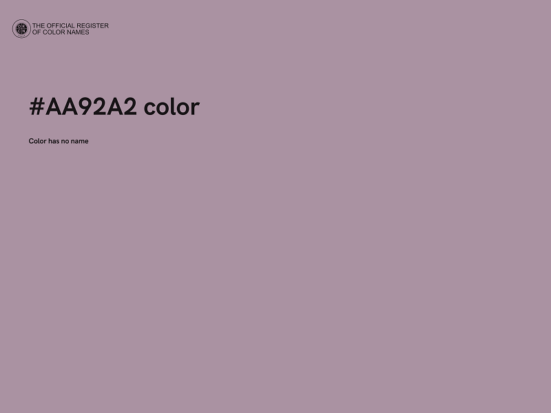 #AA92A2 color image