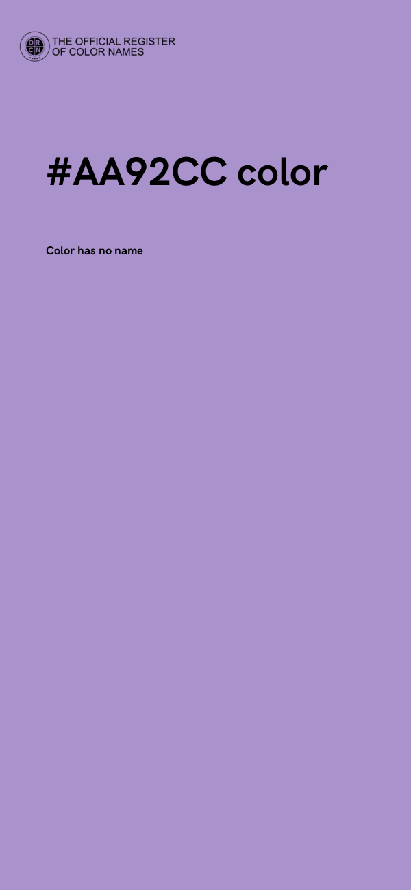 #AA92CC color image