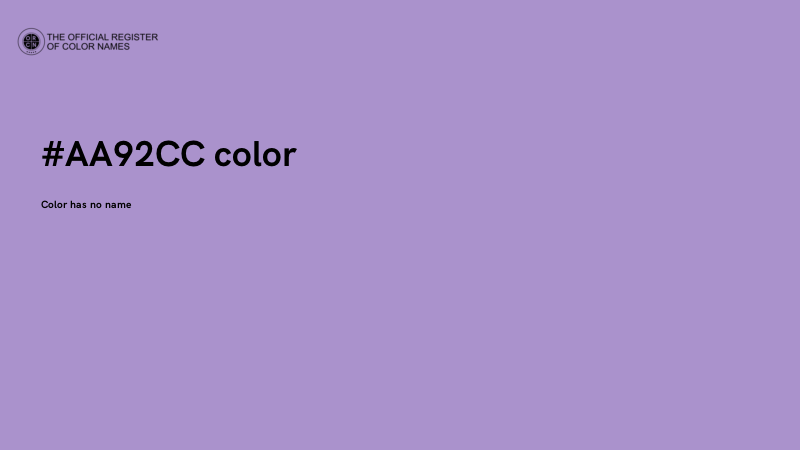 #AA92CC color image