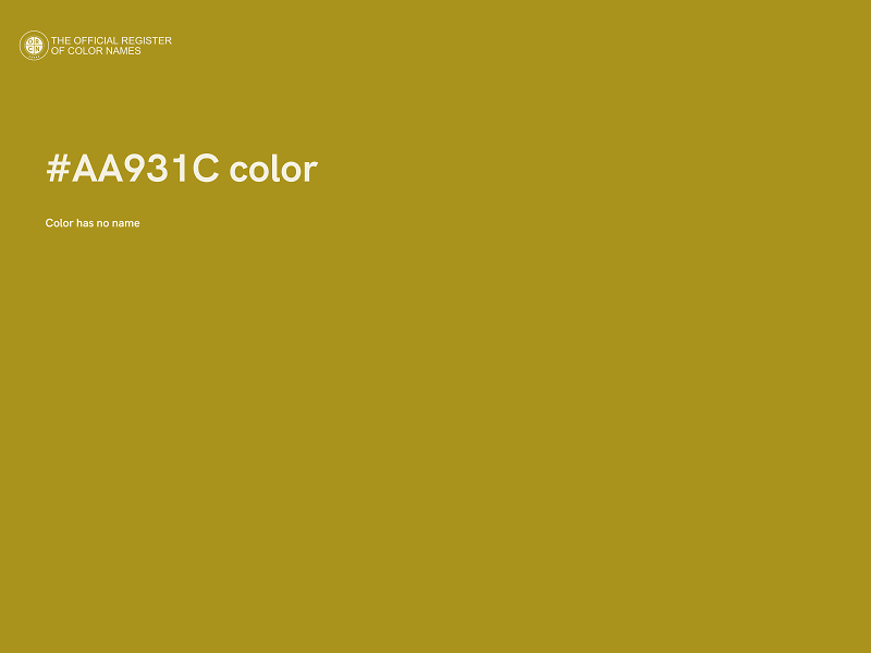 #AA931C color image