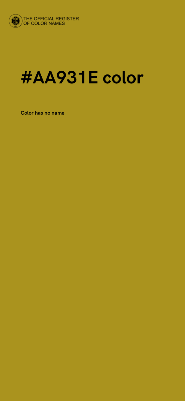 #AA931E color image