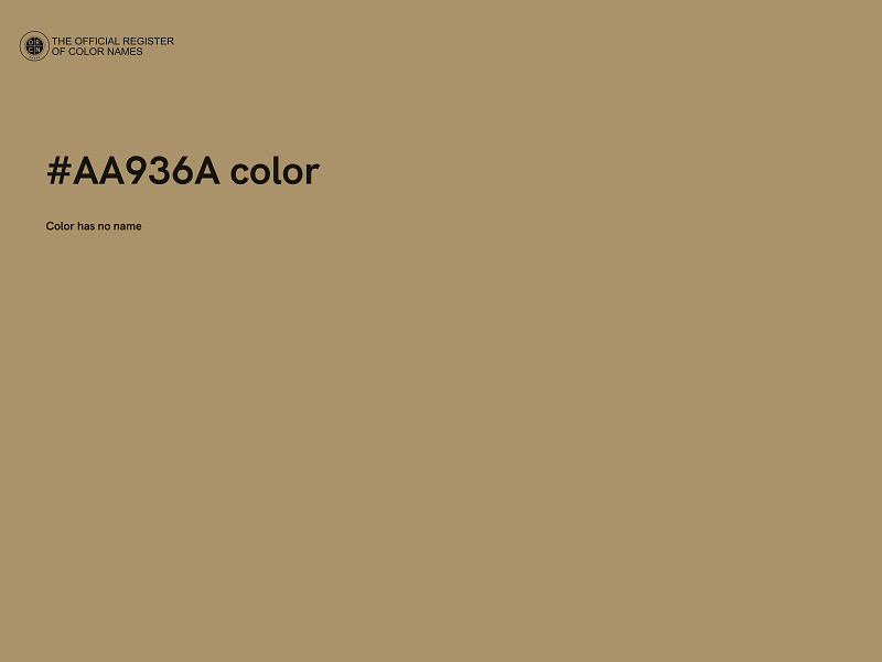 #AA936A color image