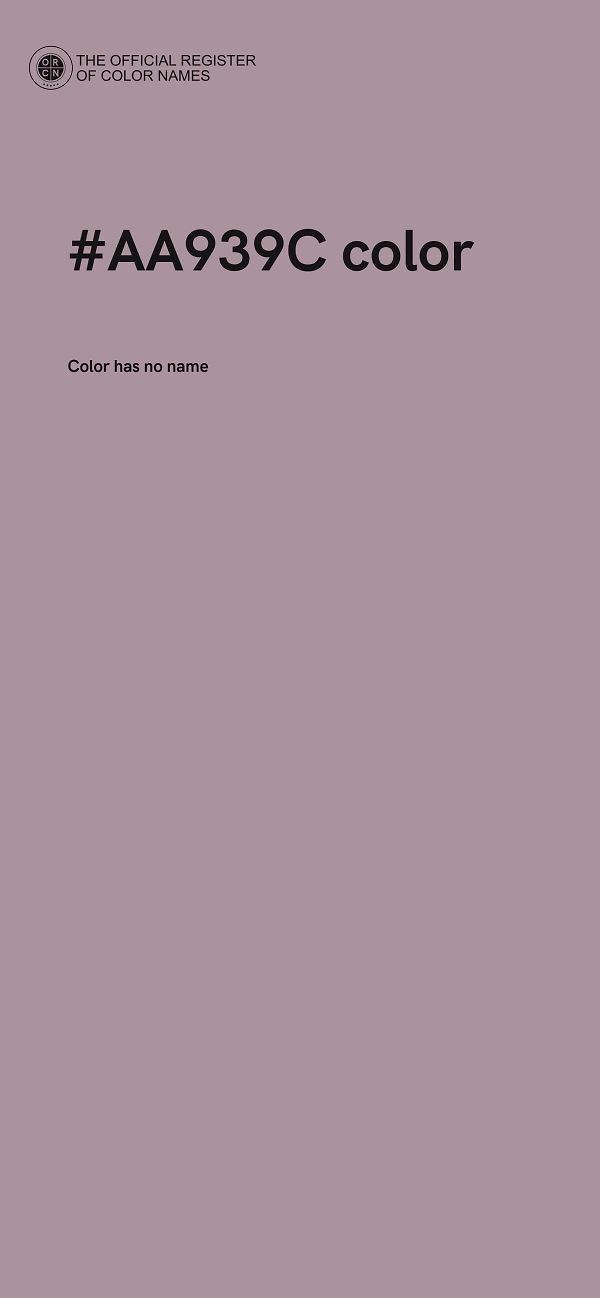 #AA939C color image