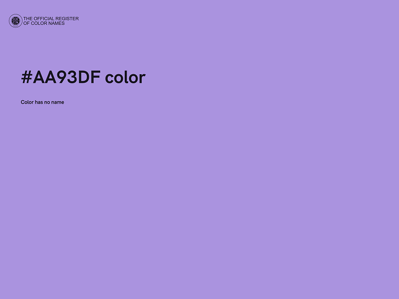 #AA93DF color image