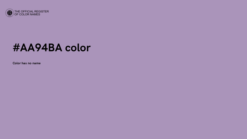 #AA94BA color image