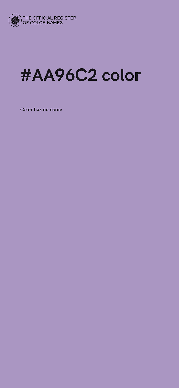 #AA96C2 color image