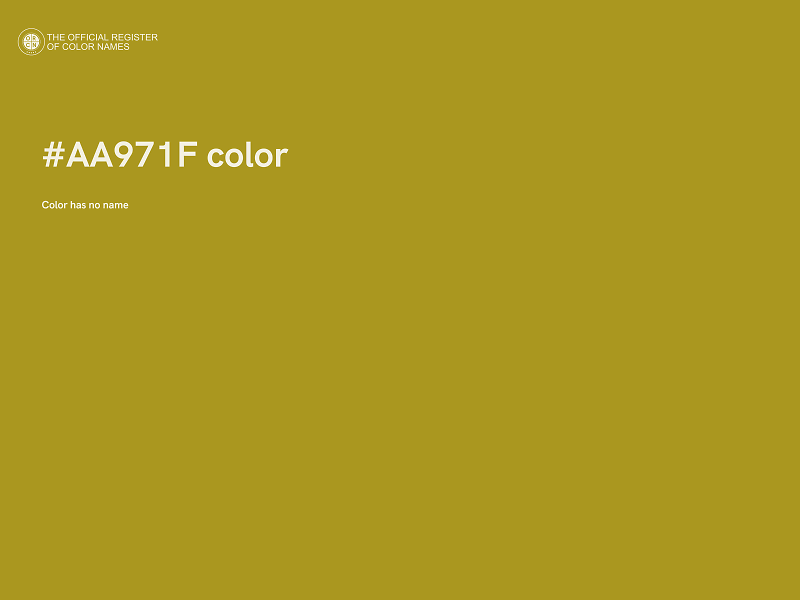 #AA971F color image