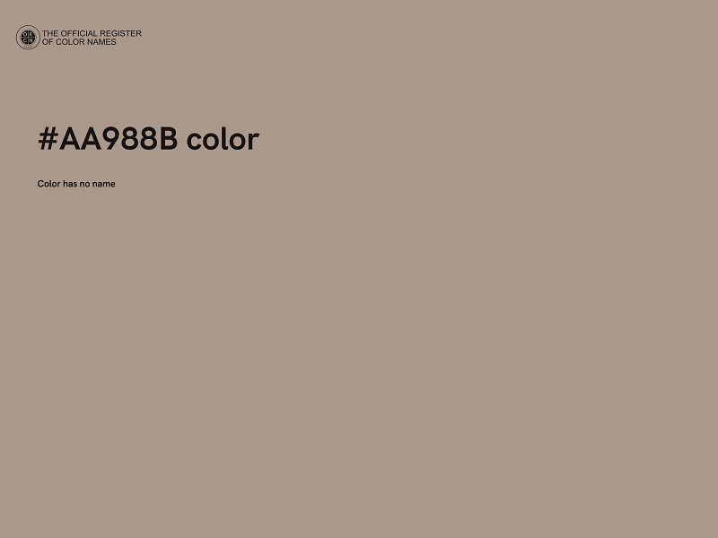 #AA988B color image