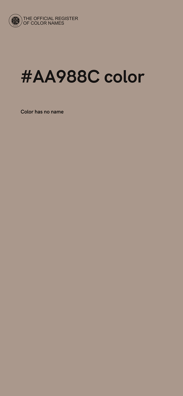 #AA988C color image