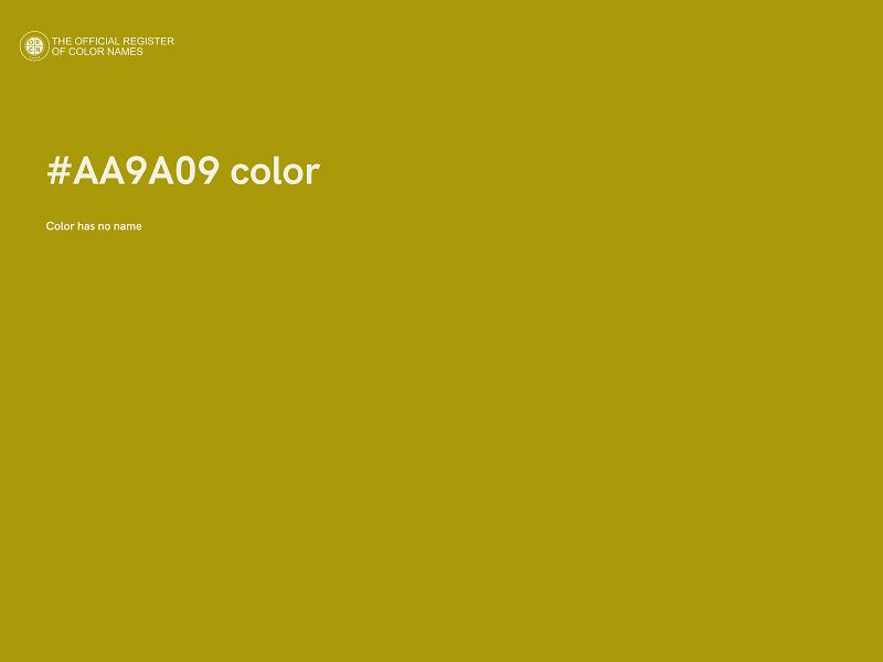 #AA9A09 color image