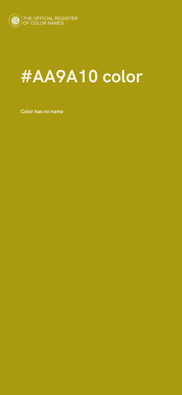 #AA9A10 color image
