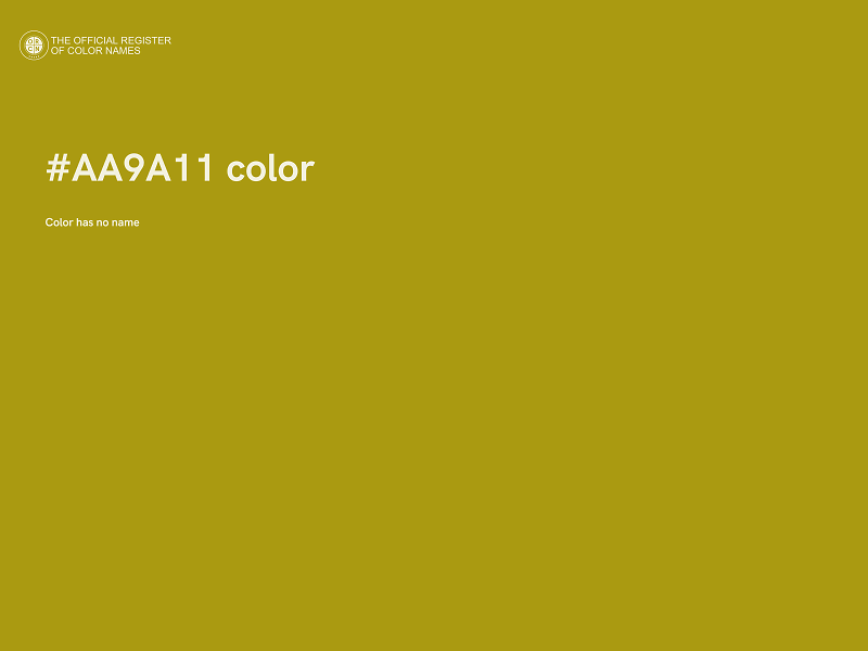 #AA9A11 color image