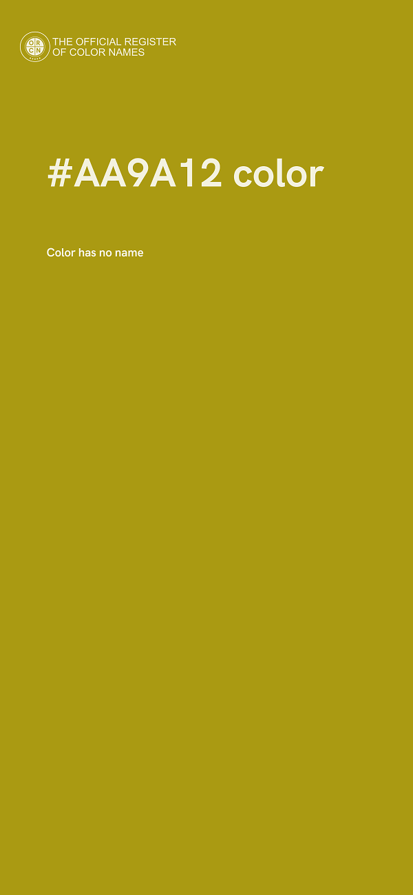 #AA9A12 color image
