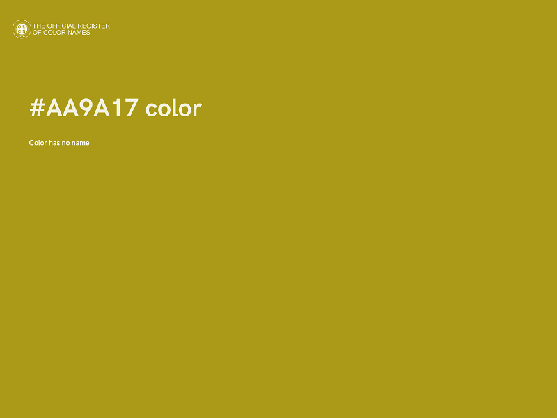 #AA9A17 color image