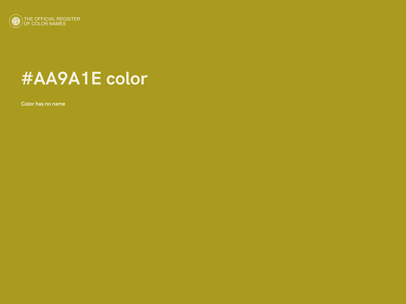 #AA9A1E color image