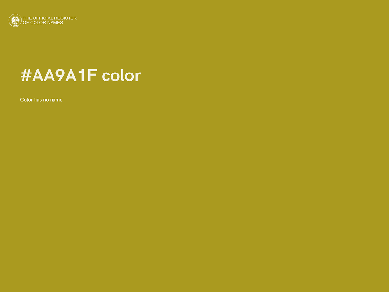 #AA9A1F color image