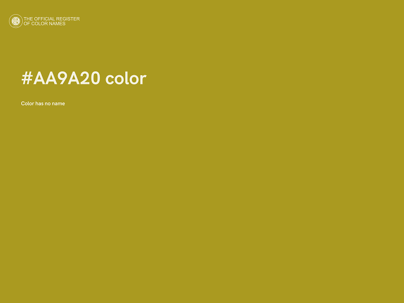 #AA9A20 color image