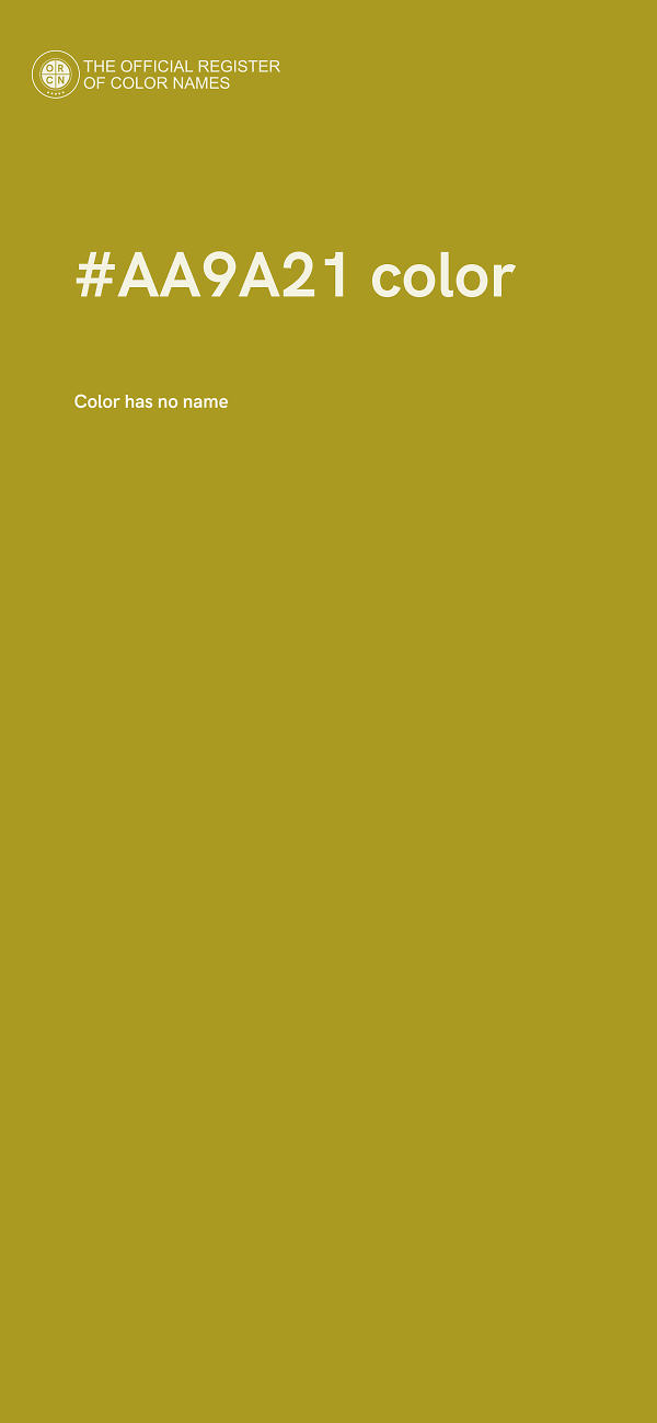 #AA9A21 color image