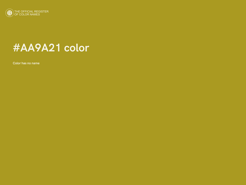 #AA9A21 color image
