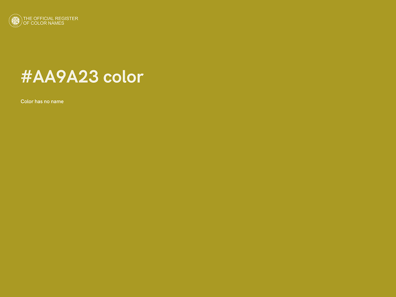 #AA9A23 color image