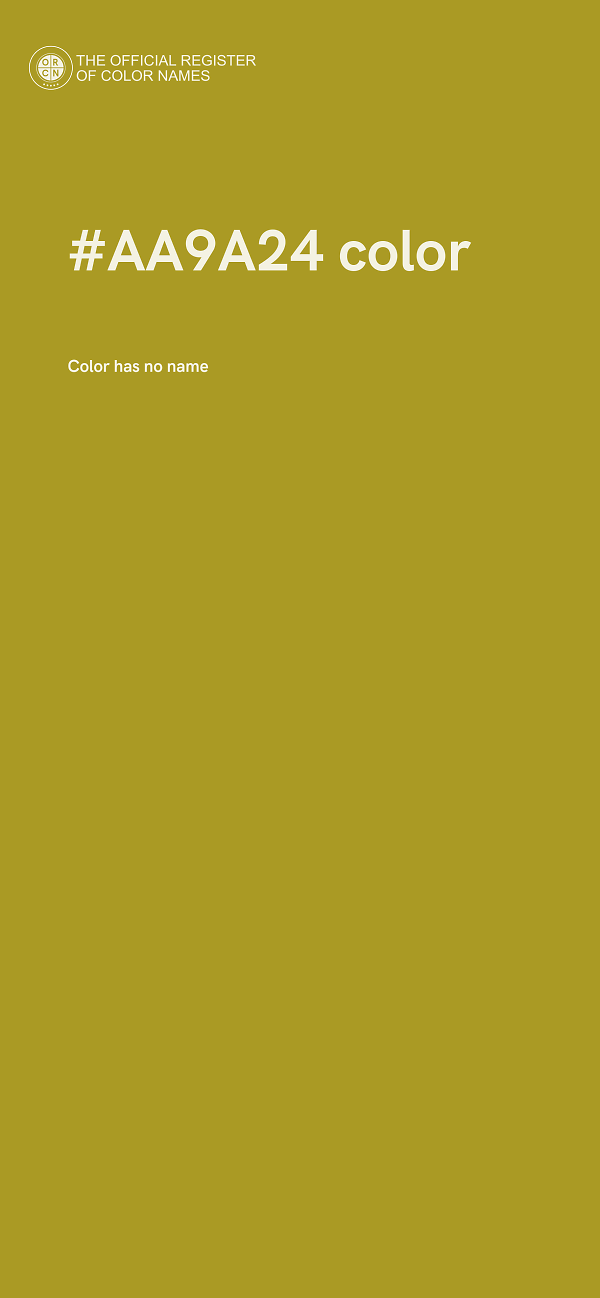 #AA9A24 color image